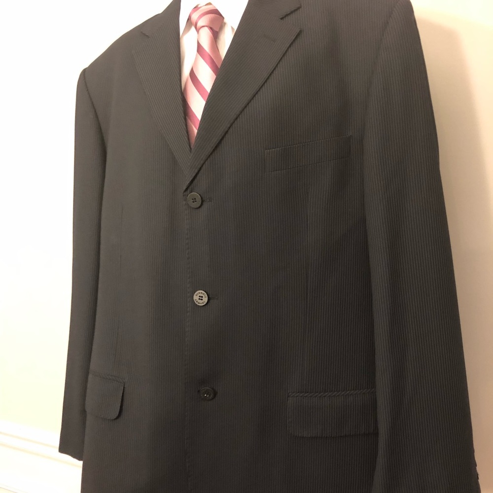 Men’s Blue GEORGIO ARMANI strip Blazer Size 50